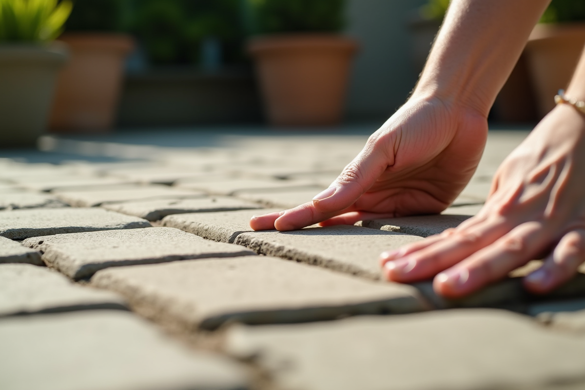 terrasse pavés